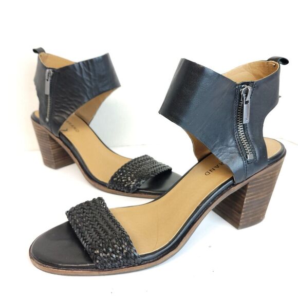 Lucky Brand Shoes - Lucky Brand Sz 10 Womens Chunky Heel Ankle Strap Braided Sandals Dress Shoes...